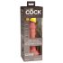 King Cock Elite 6 - Saugnapf, realistischer Vibrator 15cm (dunkle Natur) 