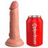 King Cock Elite 6 – realistisch wirkender Vibrator mit Saugbasis 15 cm (dunkel natur)