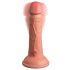 King Cock Elite 6 - Saugnapf, realistischer Vibrator 15cm (dunkle Natur) 