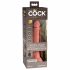 King Cock Elite 7 - Saugnapf, funkgesteuerter realistischer Vibrator 18cm - naturfarben 