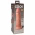 King Cock Elite 8 - Saugnapfbasis, realistischer Vibrator (20cm) - Naturfarbe 