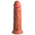 King Cock Elite 8 - Saugnapf, realistischer Vibrator 20cm (dunkles Natur) 