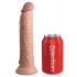 King Cock Elite 9 - Saugnapfbasis, radio kontrollierte realistische Vibrator 23cm - Natur 