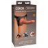 King Cock Elite Comfy - anbringbarer Dildo mit Gurt (dunkles Natur) 