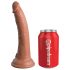 King Cock Elite Comfy - anbringbarer Dildo mit Gurt (dunkles Natur) 