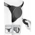 Body Dock G-Punkt Pro - akkubetriebener, funkgesteuerter Strap-on-Bodysuit (schwarz) 