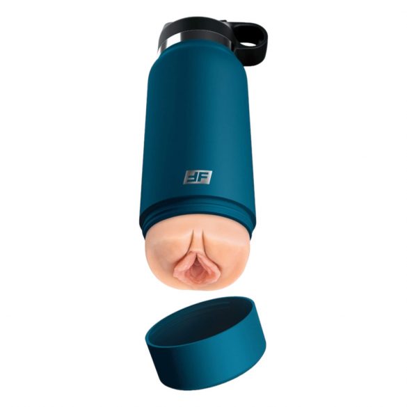 Fuck Flask Private Pleaser - Fake Pussy in einer Kantine (blau-natural) 