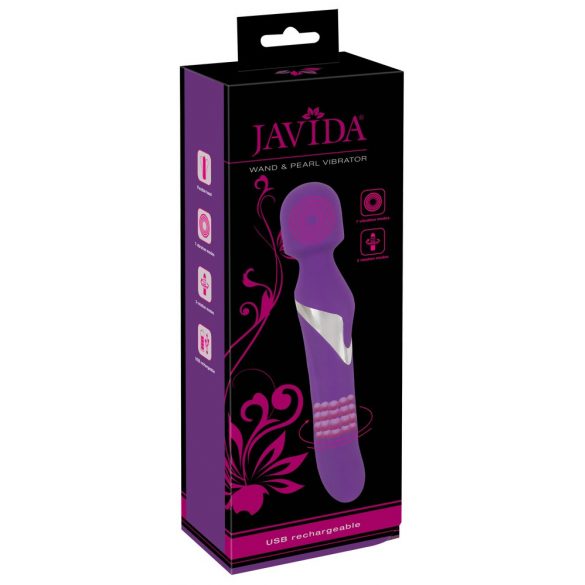 Javida Wand & Pearl - 2in1 Massage Vibrator (Lila) 