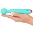 Cuties Mini Wand - Akkubetriebener, wasserdichter, massierender Vibrator (grün) 