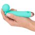 Cuties Mini Wand - Akkubetriebener, wasserdichter, massierender Vibrator (grün) 