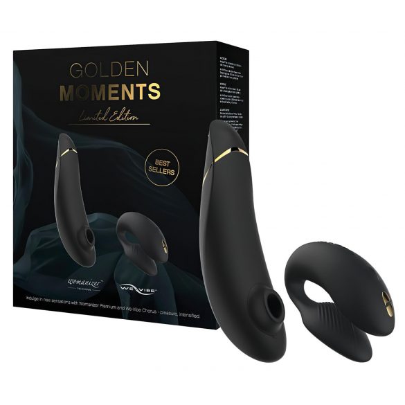 Womanizer Goldene Momente 2 - Klitorisstimulator und Paarvibrator (schwarz) 