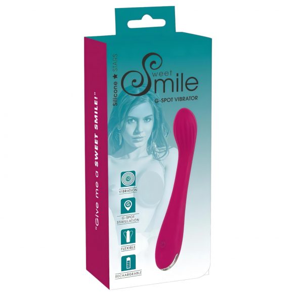 SMILE G-spot - Wiederaufladbarer, gerippter G-Punkt Vibrator (lila)