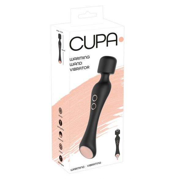 You2Toys CUPA Wand - Akku-betriebener 2-in-1 Massagevibrator (Schwarz) 