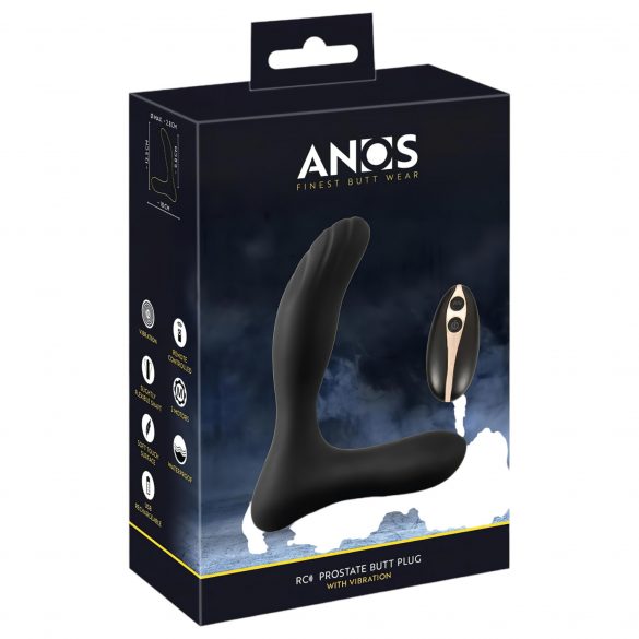 Anos RC - akkubetriebener, kabelloser Prostata Vibrator (schwarz) 