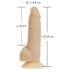 Naked Addiction Rotating 7 - Akku, rotierender Vibrator (18cm) - naturfarben