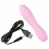 Cuties Mini 3 - akkubetriebener, wasserdichter, gerippter Vibrator (pink) 