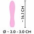 Cuties Mini 3 - akkubetriebener, wasserdichter, gerippter Vibrator (pink) 