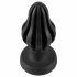 ANOS - superweicher, gerippter Anal-Dildo - 5cm (schwarz) 