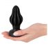 ANOS - Geripptes, weiches Anal-Dildo - 5cm (schwarz)