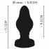 ANOS - superweicher, gerippter Anal-Dildo - 5cm (schwarz)