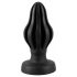 ANOS - super weicher, gerippter Anal-Dildo - 7cm (schwarz) 