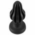 ANOS - super weicher, gerippter Anal-Dildo - 7cm (schwarz) 