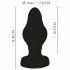 ANOS - super weicher, gerippter Anal-Dildo - 7cm (schwarz) 