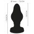 ANOS - superweicher, gerippter Anal Dildo - 7cm (schwarz)