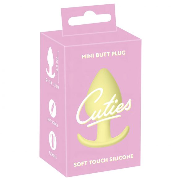 Cuties Mini Buttplug - Silikon Analplug - Gelb (3,1 cm)