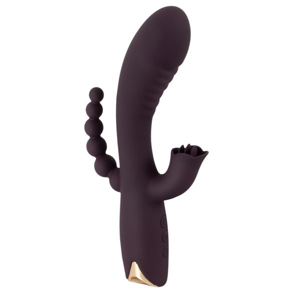 Javida - 3-in-1 Perlen- und Zungenvibrator (lila)