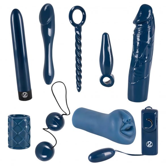 You2Toys - Mitternachtsblau - Vibrator-Set (9-teilig) 