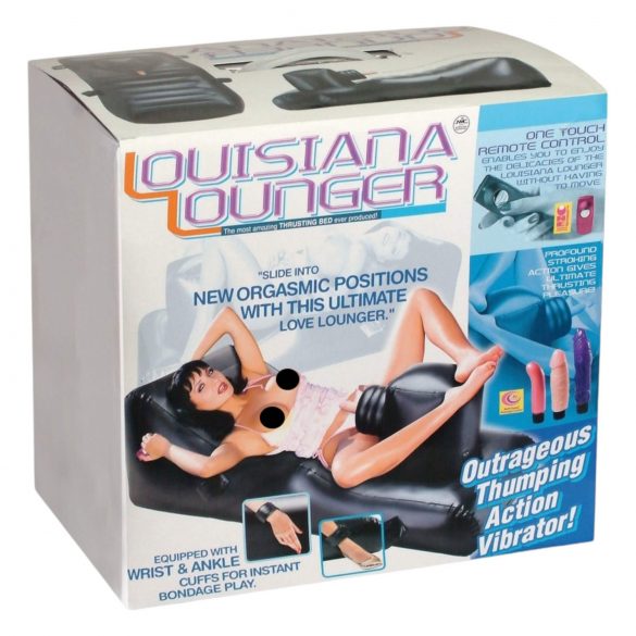 Louisiana Lounger - Sex-Sofa mit eingebautem Vibrator (schwarz)