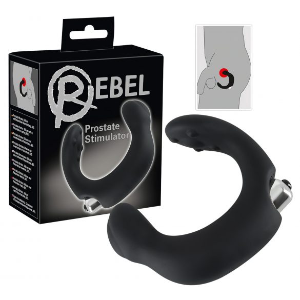 Rebel - gebogener Prostata-Vibrator (schwarz) 