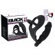 Black Velvet - Penishafter Anusvibrator mit Penis- und Hodenring (schwarz) 