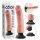 King Cock 9 Saugfuß Vibrator (23 cm) - natur