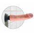 King Cock 9 biegsamer Vibrator mit Saugnapf (23 cm) - natur 