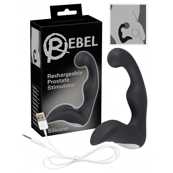 Rebel - Wiederaufladbarer Prostata-Vibrator (Schwarz)