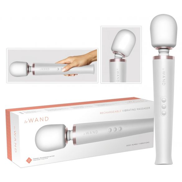 le Wand - exklusiver, akkubetriebener Massager Vibrator (Weiß) 