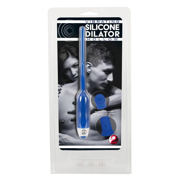 You2Toys - DILATOR - hohler Silikon Harnröhrenvibrator - blau (7mm) 