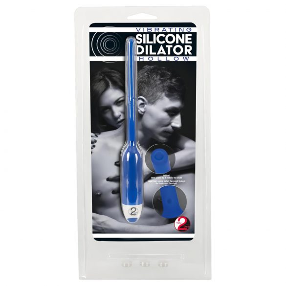 You2Toys - DILATOR - hohler Silikon Harnröhrenvibrator - blau (7mm) 