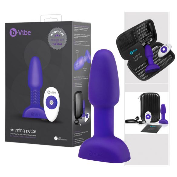 b-Vibe Rimming - rotierende perlen Analvibrator (lila) 