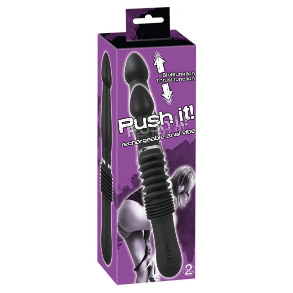 You2Toys - Push it - Akkubetriebener Stoß Anal Vibrator (Schwarz) 