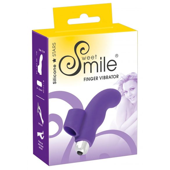 SMILE Finger - Gewellter Silikonfinger-Vibrator (lila) 