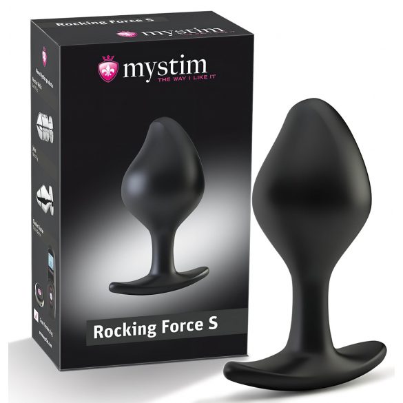 mystim Rocking Force S - Elektro-Plug-Dildo - klein (schwarz)