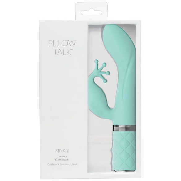 Pillow Talk Kinky - wiederaufladbarer, zweimotoriger G-Punkt-Vibrator (türkis)