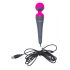 PalmPower Wand - USB-betriebener Massagevibrator mit Powerbank (pink-grau) 