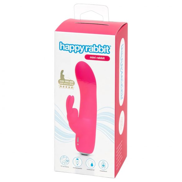 Happyrabbit Mini Hase - wasserdichter, akkubetriebener Klitorisstimulator Vibrator (pink) 