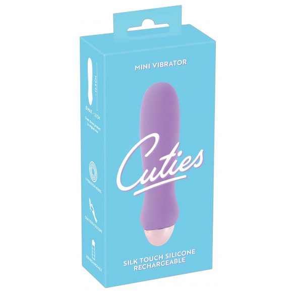 Cuties Mini Purple - Akkubetriebener, Silikon-Stabvibrator (Lila) 