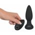 Black Velvet - Akkubetriebener, drahtloser, pulsierender Analvibrator (Schwarz) 