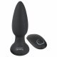 Black Velvet - wiederaufladbarer, kabelloser, rotierender Perlen-Analvibrator (schwarz)